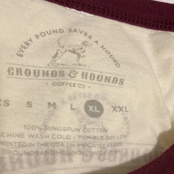 Grounds & Hounds Tee Size XL 100% ring spun cotton. - Picture 10 of 10